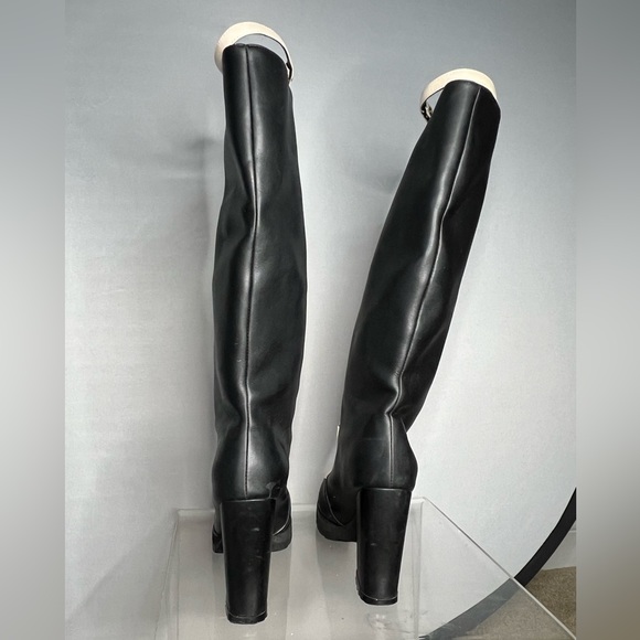 Cri de Coeur x Arden Wohl Women’s Tennyson Vegan Statement Boot in Black/White - Picture 3 of 7